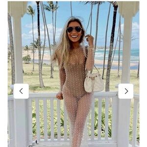 Bridal Rhinestone and Pearl Beaded Glam Cover Up - Bachelorette, Engagement